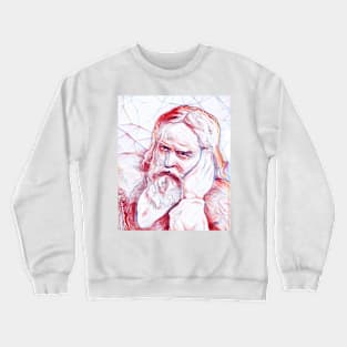 Snorri Sturluson Portrait | Snorri Sturluson Artwork | Line Art Crewneck Sweatshirt